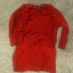 Red Tunic Sweater